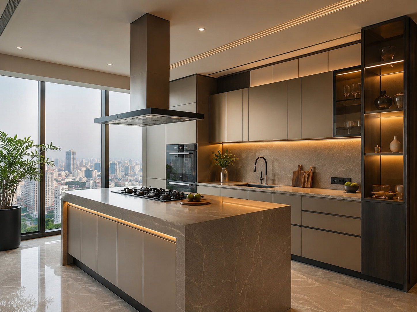 Elegant Modular Kitchen interior by Casa Art